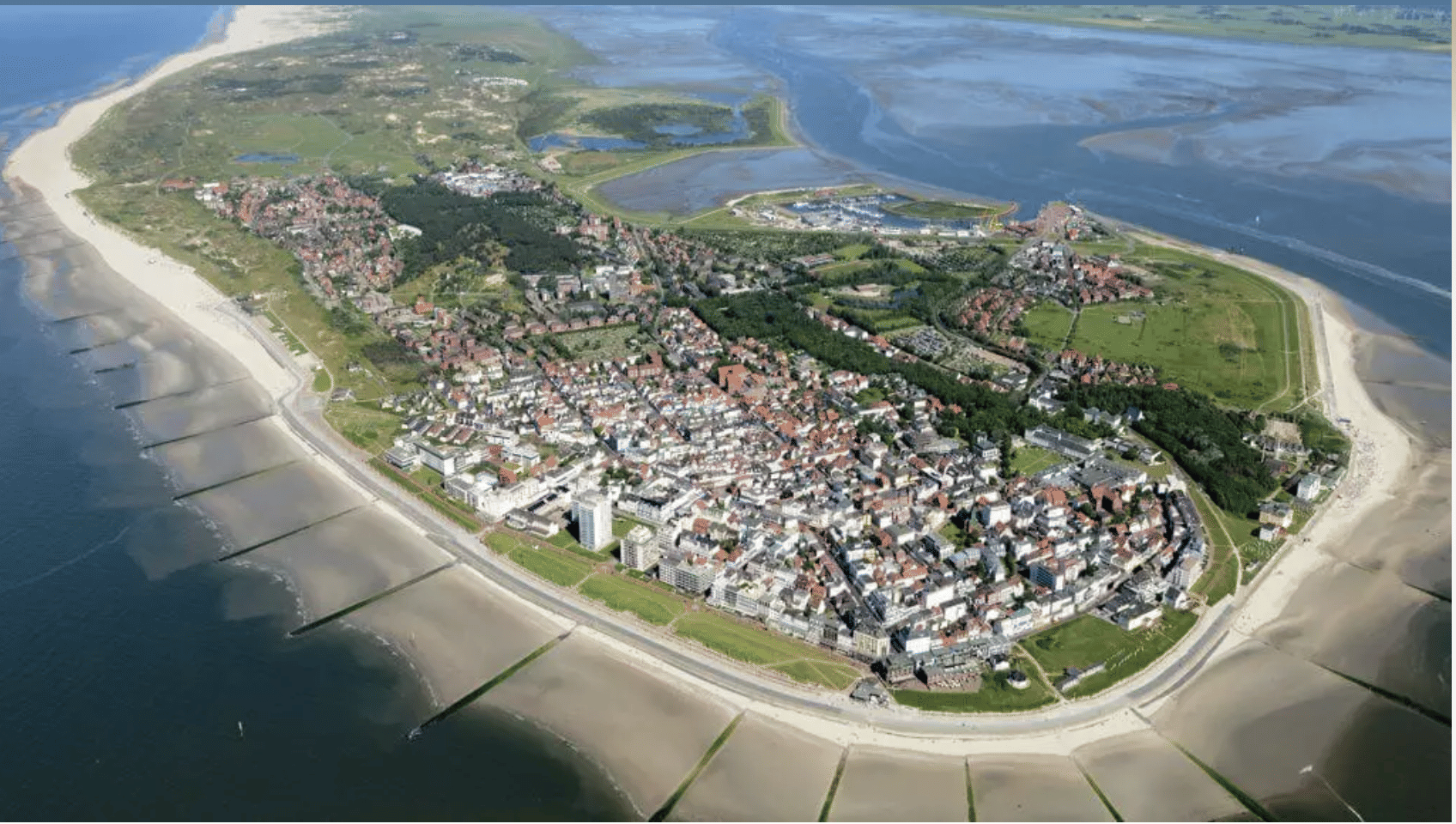 Flug über die Nordseeinseln