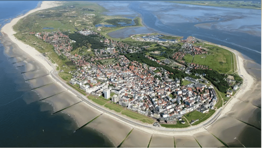 Flug über die Nordseeinseln