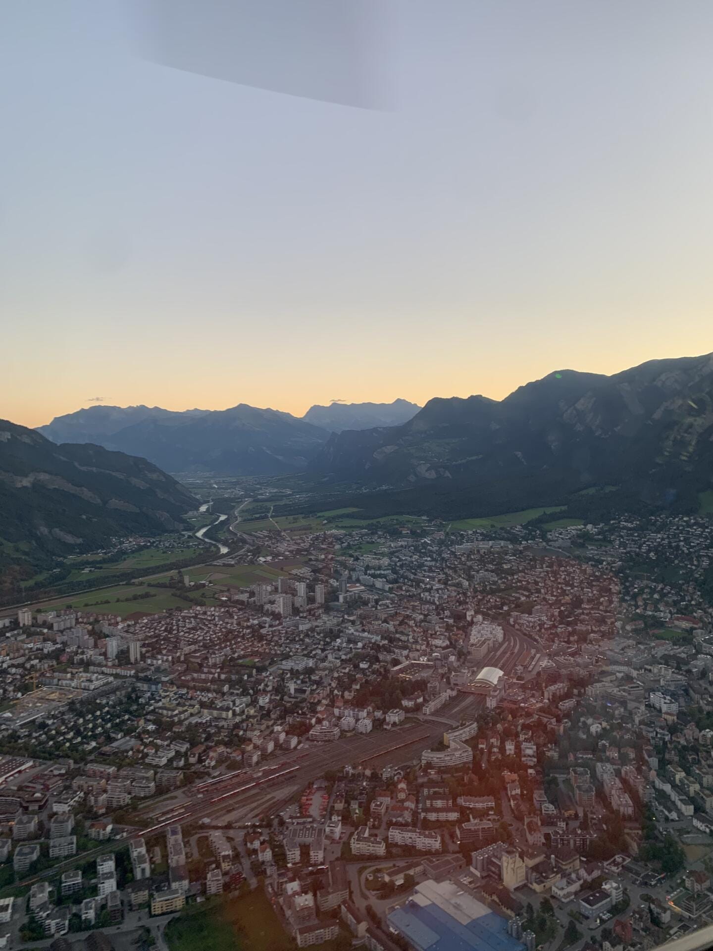 Chur in der Abenddämmerung