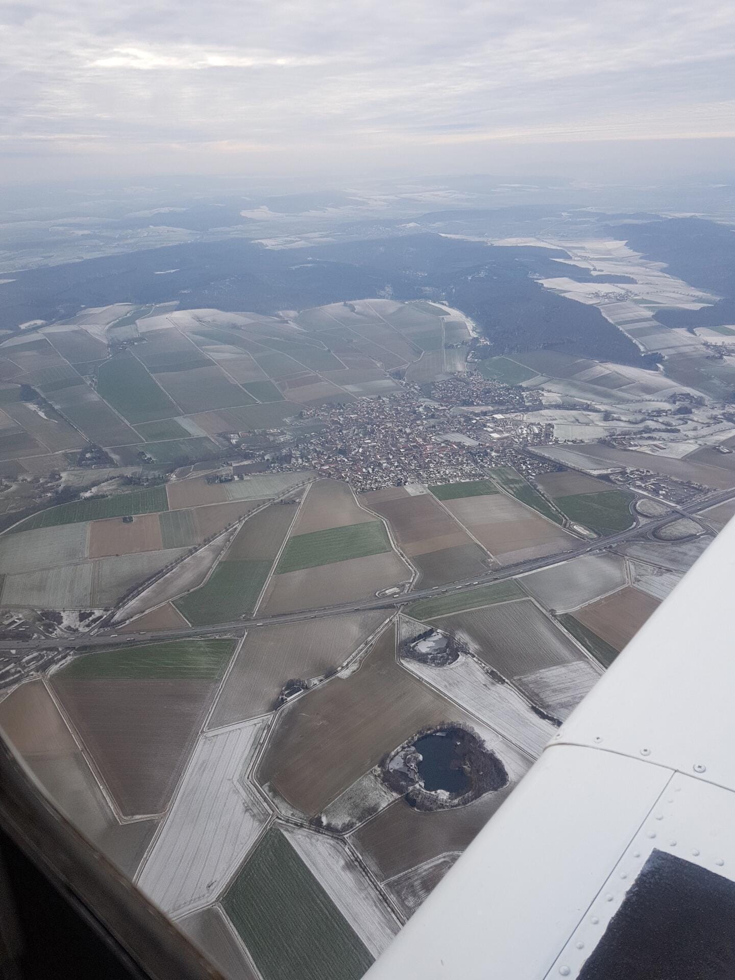 … wieder auf dem Rückflug, über BAB A7…