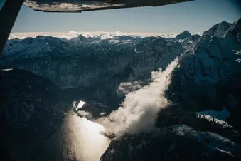 Gebirgsflug - Watzmann und Dachstein