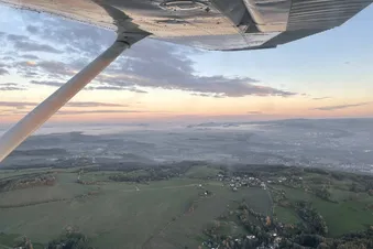 Flug über dem Nationalpark (Sächsische Schweiz) + Dresden