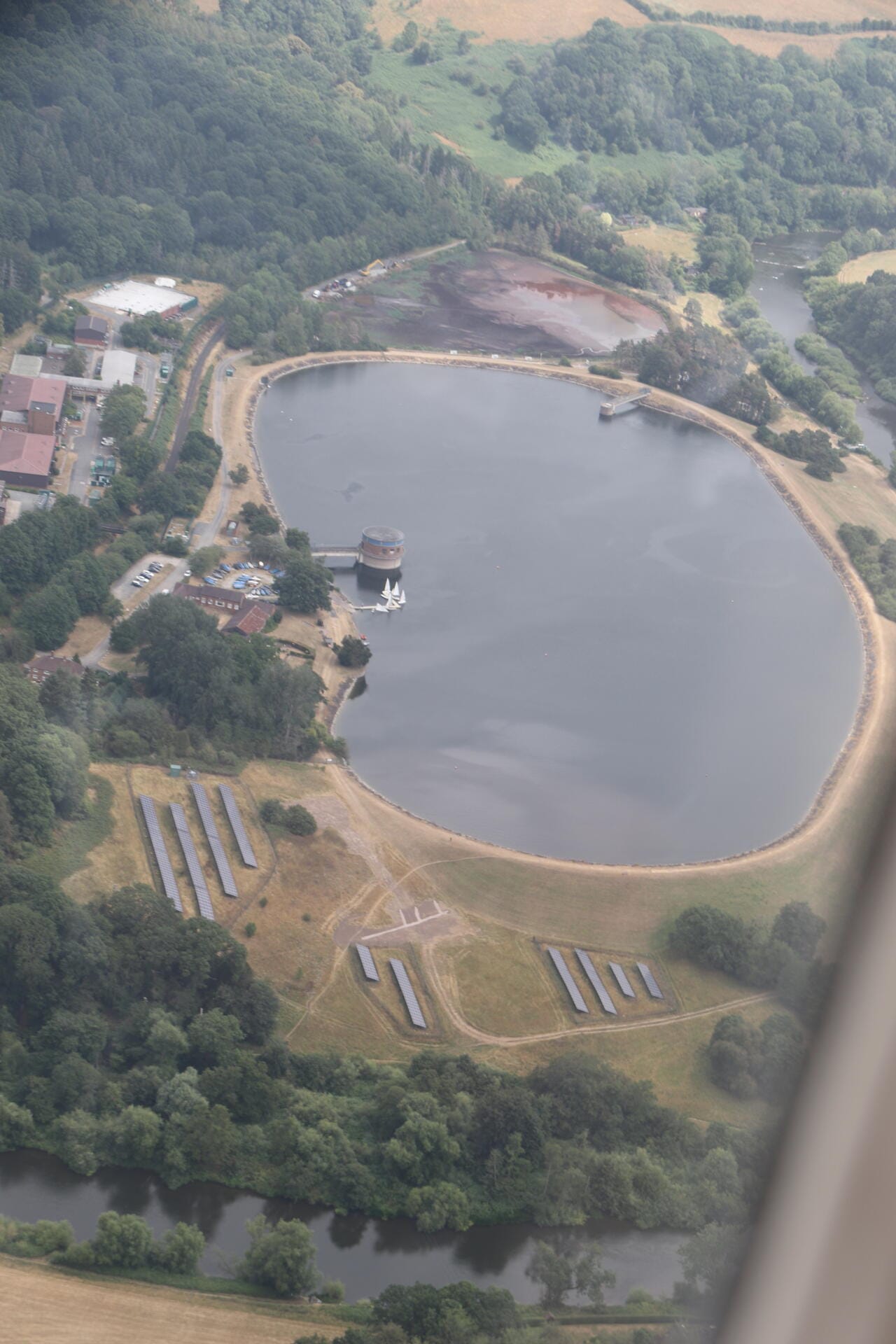 Trimpley reservoir from above