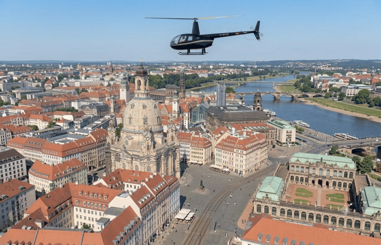 30 Minuten über den Dächern von Dresden
