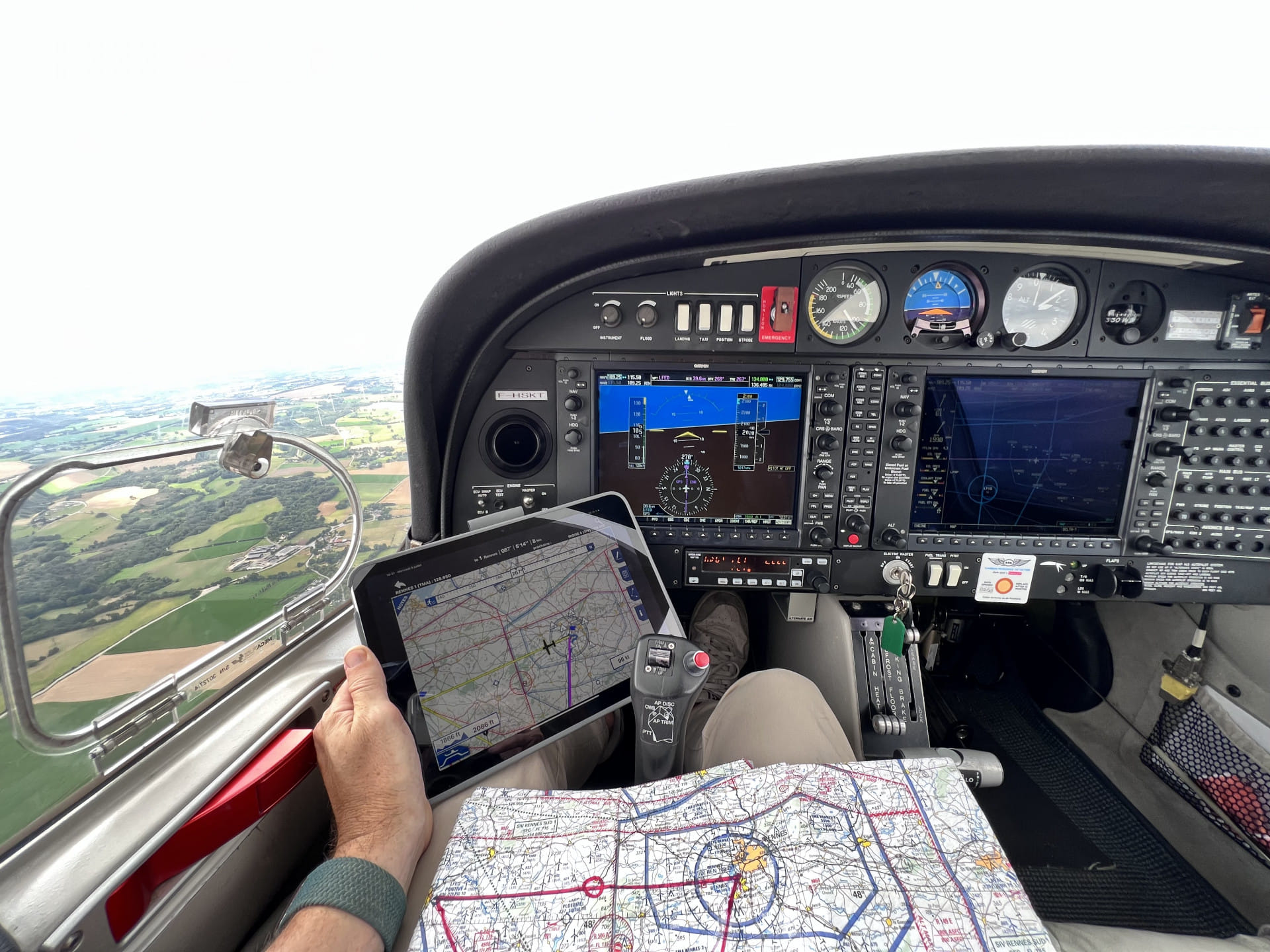 Vue du cockpit du DA 40