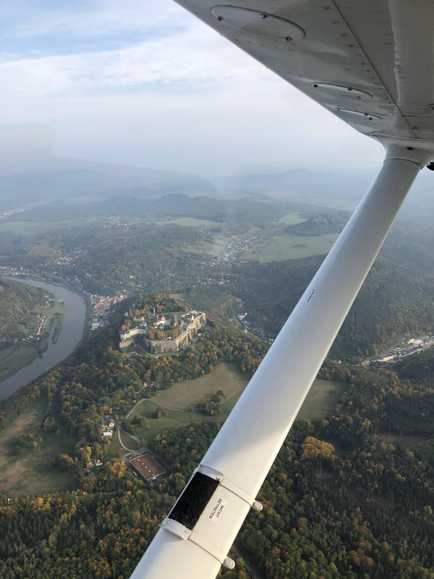 Dresden - Sächsiche Schweiz - Moritzburg - Rundflug