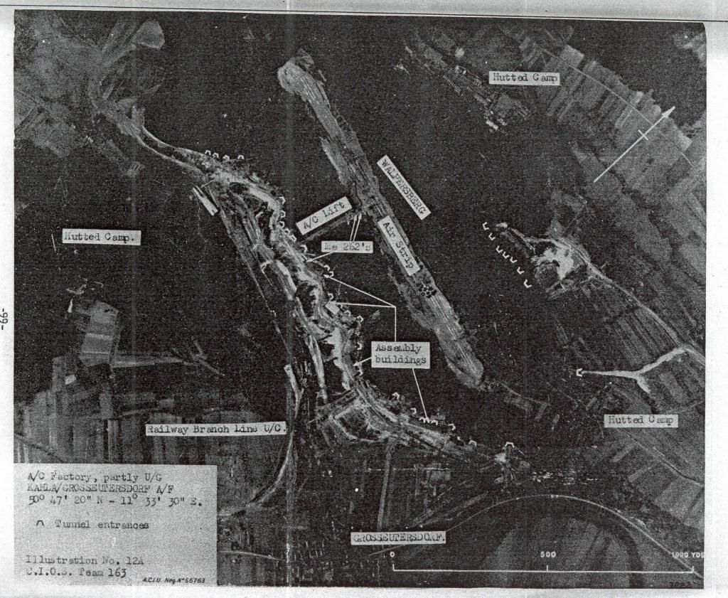 Anflug der Landebahn des Me262-Flugzeugwerkes bei Kahla