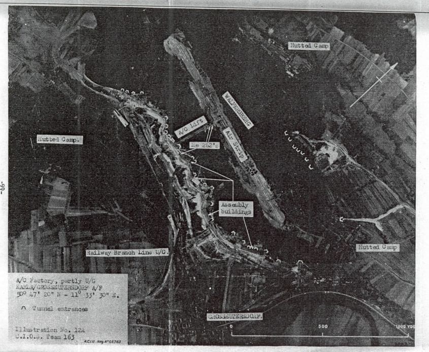 Anflug der Landebahn des Me262-Flugzeugwerkes bei Kahla