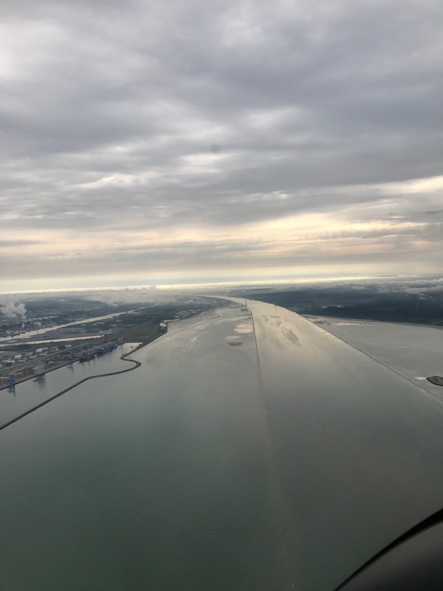 Survol de la Baie de Seine depuis Le Havre