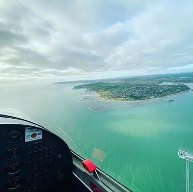 Excursion flight to Bembridge, flying over Portsmouth