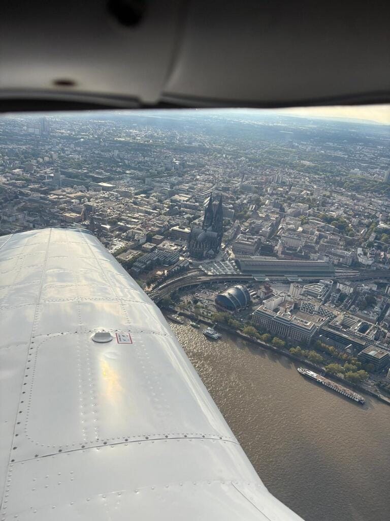 Von oben - Aachen, Bonn und Köln