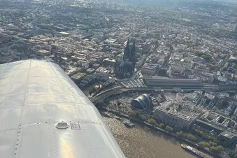Von oben - Aachen, Bonn und Köln