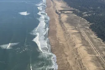 La côte Landaise vue du ciel