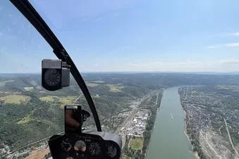 Anflug über das Rheintal
