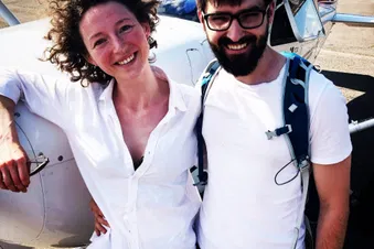 Flying over Oslo in Norway, take off from Kjeller