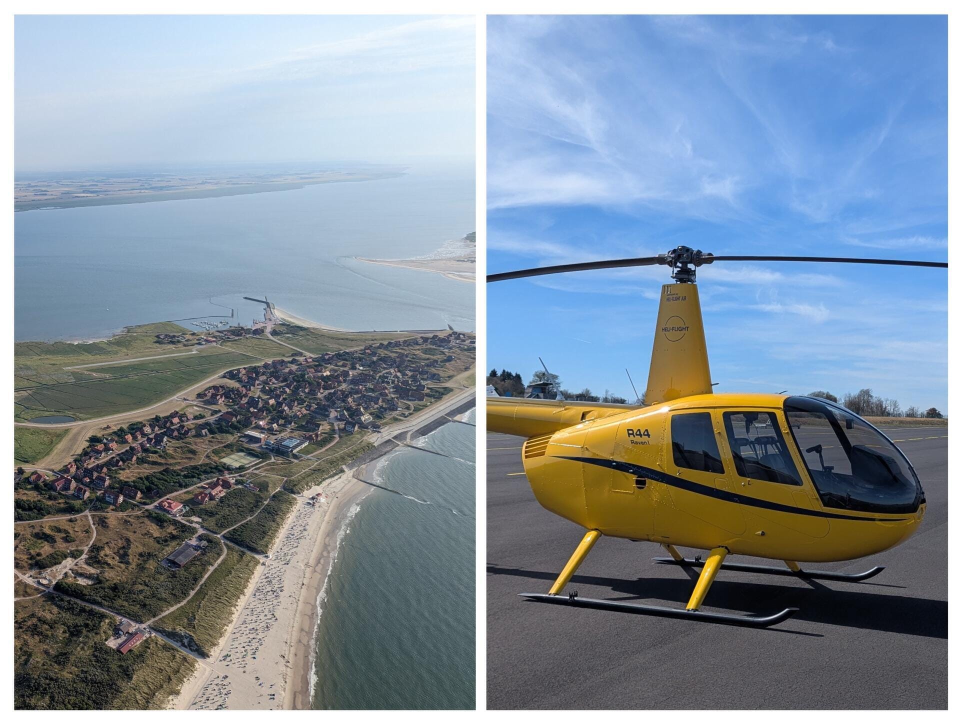 Tagesausflug mit dem Hubschrauber nach Langeoog am 06.08