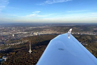 Funkturm mit dem Stuttgarter Osten im Hintergrund