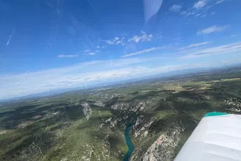 Vue aérienne lac de Ste croix