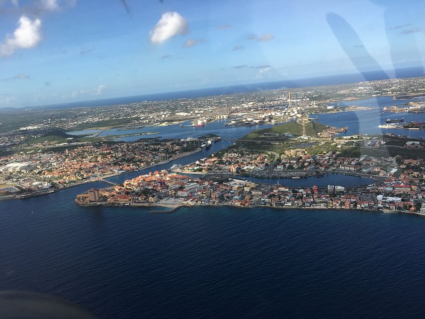 Flight over the eastern part of Curacao and Klein Curacao