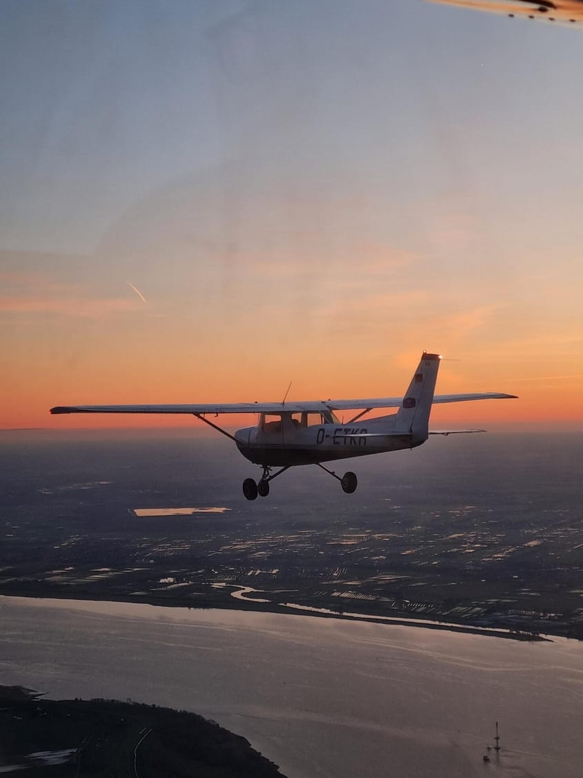 Privatflug über Hamburg/Schleswig-Holstein
