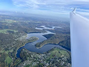 Rundflug über die Eifel, Köln-Bonn, Mosel, Ahr, Rheintal