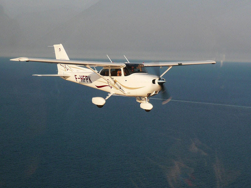 vue de l'avion en vol