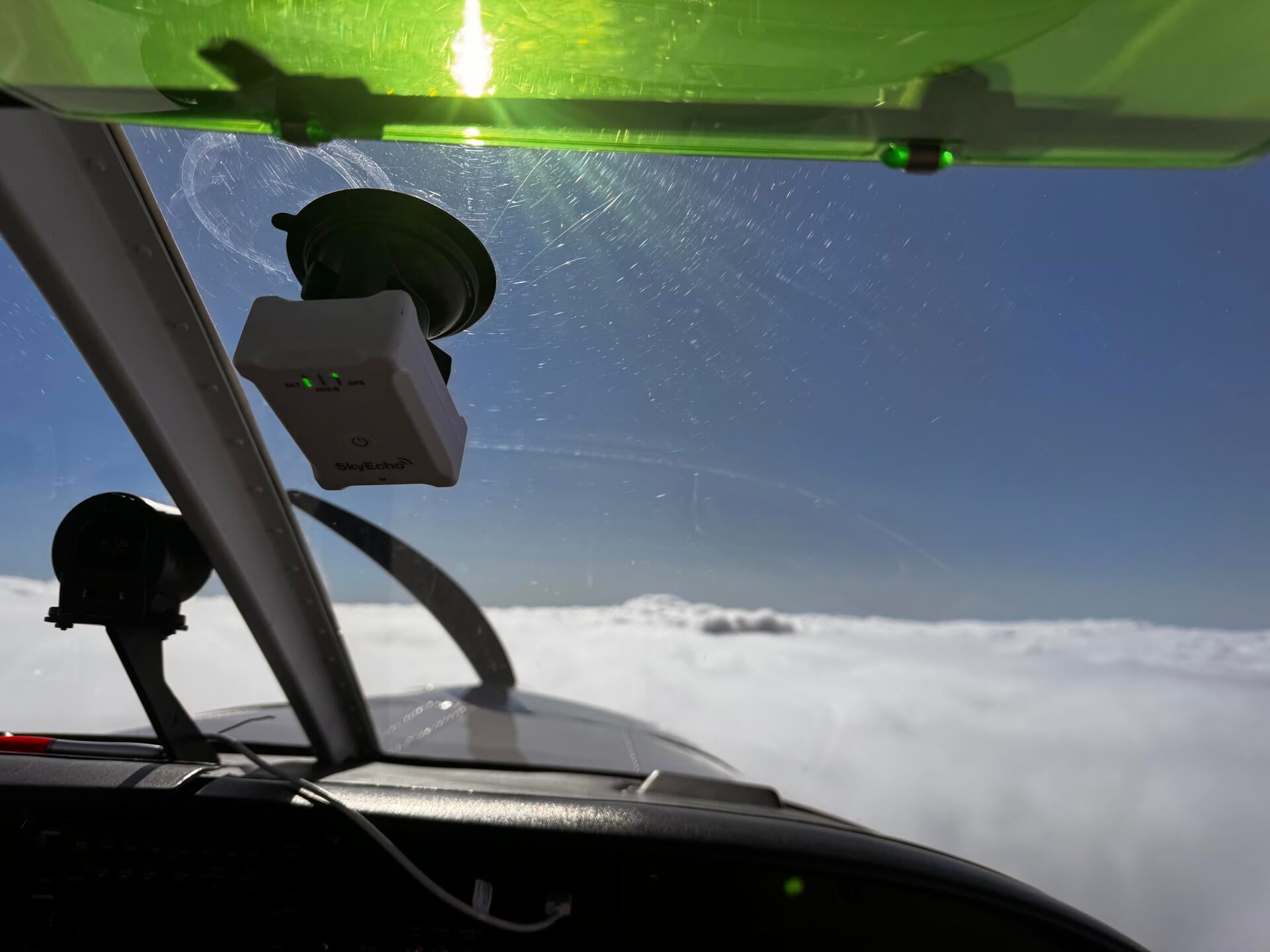 Flying above the clouds