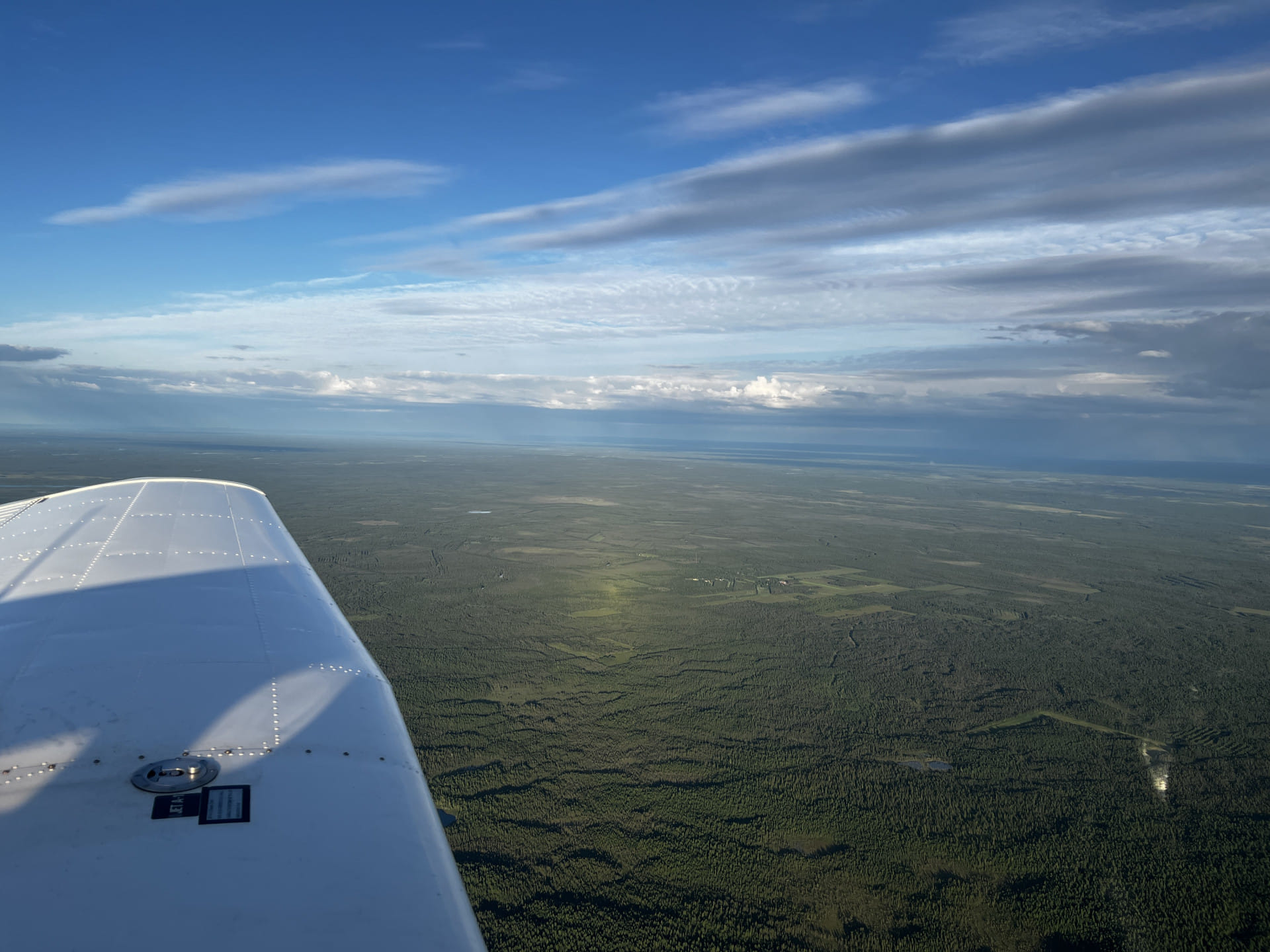 Wing view of the Finnish Lapland.