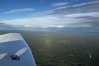 Wing view of the Finnish Lapland.