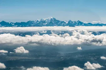 Genfer See mit Alpen