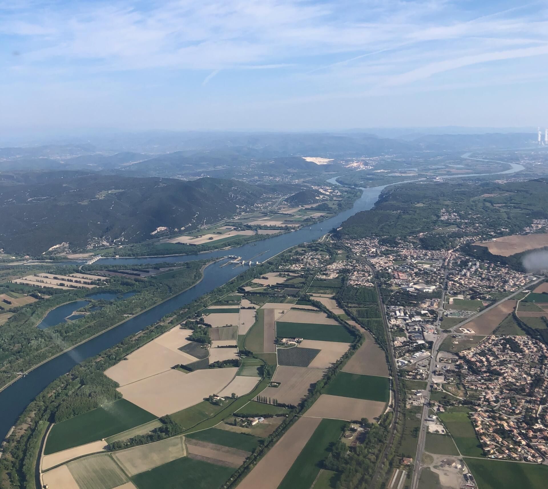 Vue du Rhône à Pierrelatte