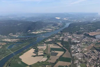Vue du Rhône à Pierrelatte