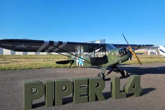 Notre Piper L4 lors de son vol de Printemps