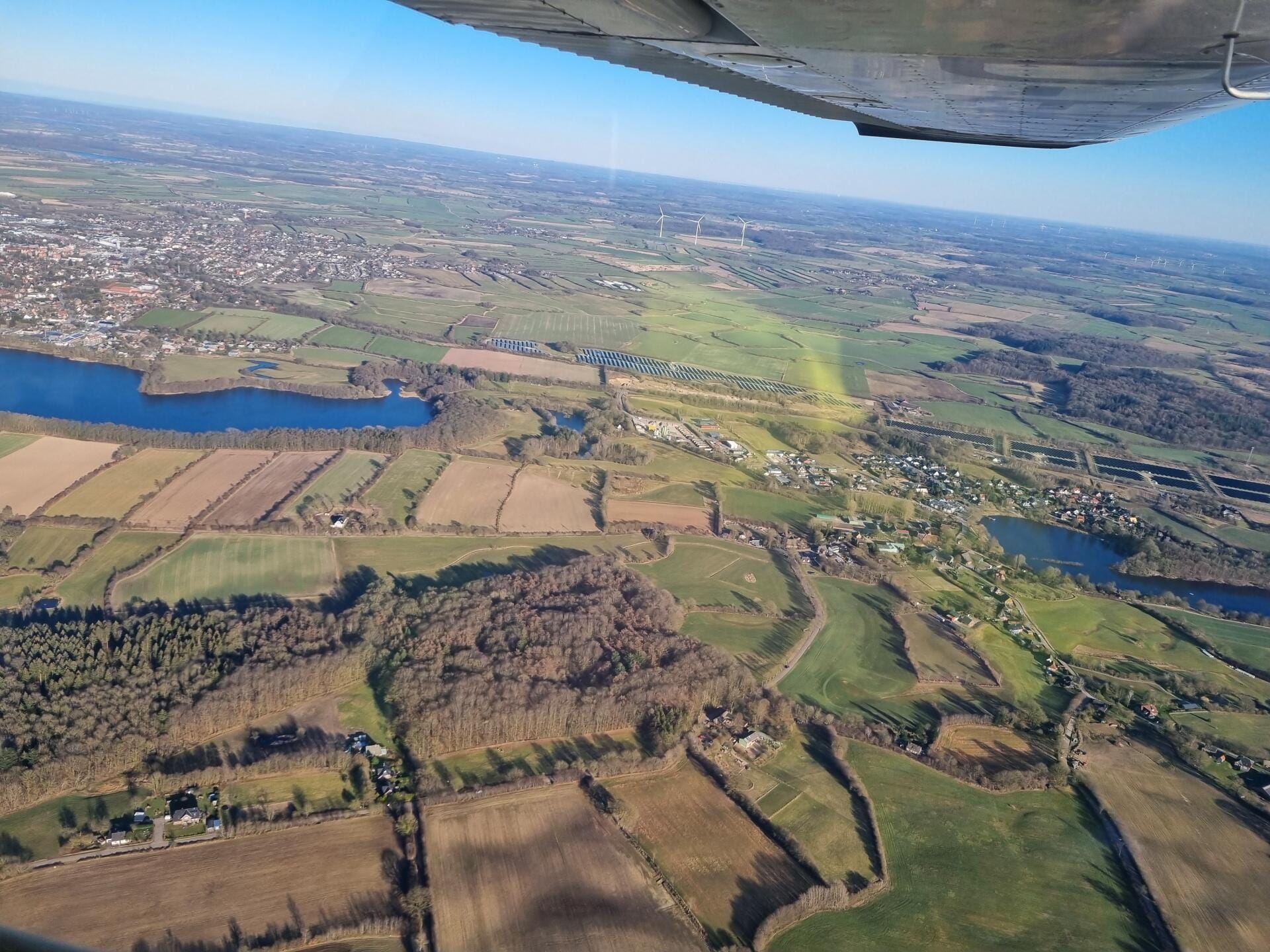 Privatflug über Hamburg/Schleswig-Holstein