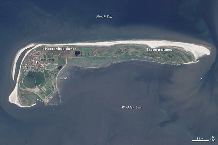 Langeoog Island. You can see the runway close to the village