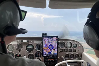 Rundflug - Braunkohlerevier von oben Garzweiler und Hambach