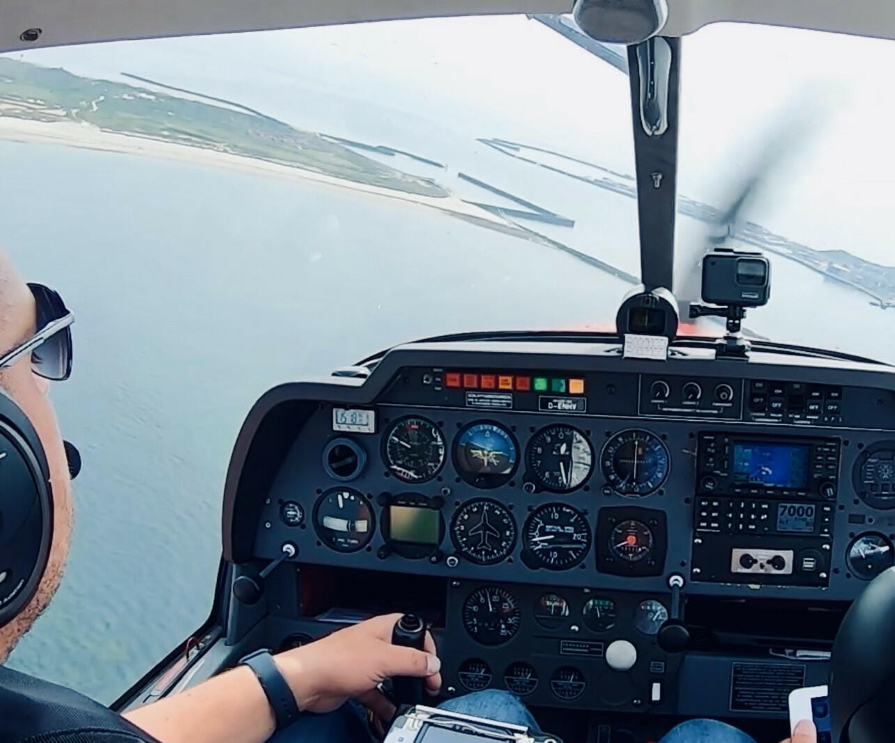Anflug auf Helgoland