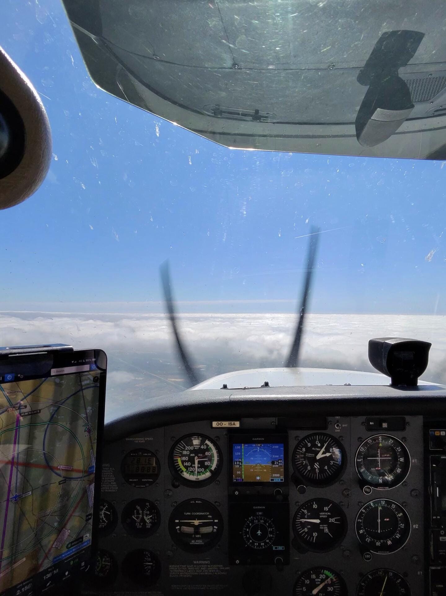 Cloud surfing VFR on top