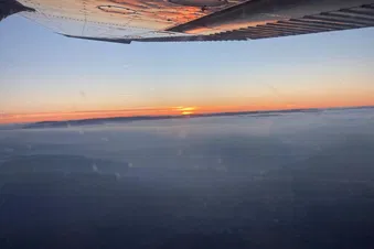 Sonnenuntergang über dem Thüringer Wald
