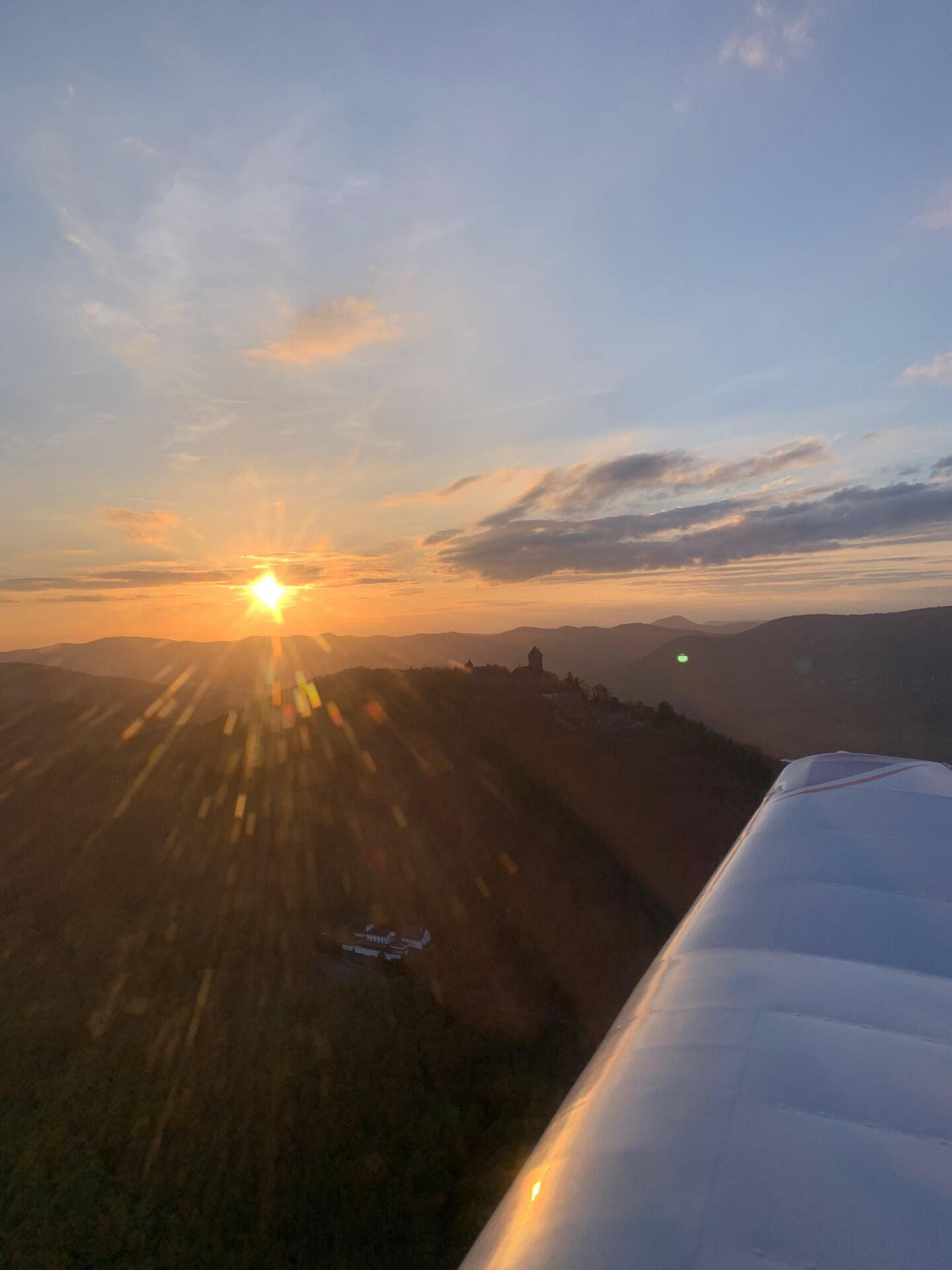 Coucher de soleil au-dessus de l’Alsace