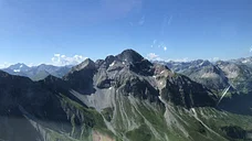 Schöner Bodensee und Alpen Rundflug