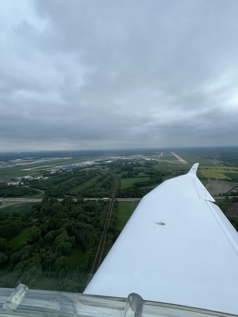 Im Anflug auf den Flughafen Hannover