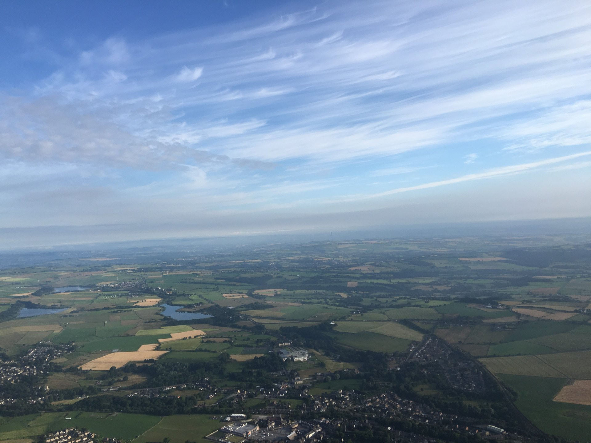 The Humber Bridge and Lincolnshire Coastline from the Air