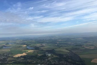 The Humber Bridge and Lincolnshire Coastline from the Air