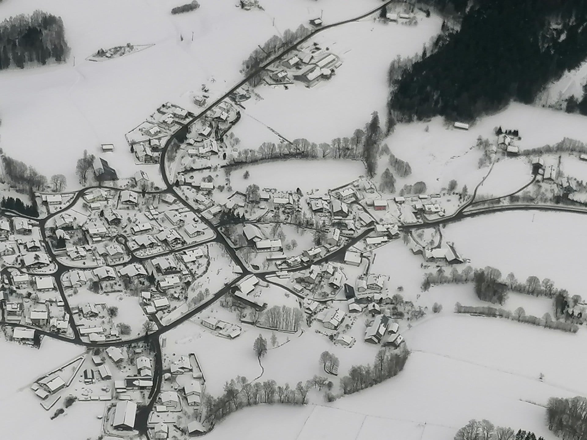 Flug über den Großen Arber, höchster Berg Niederbayerns