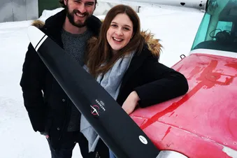 Flying over Oslo in Norway, take off from Kjeller