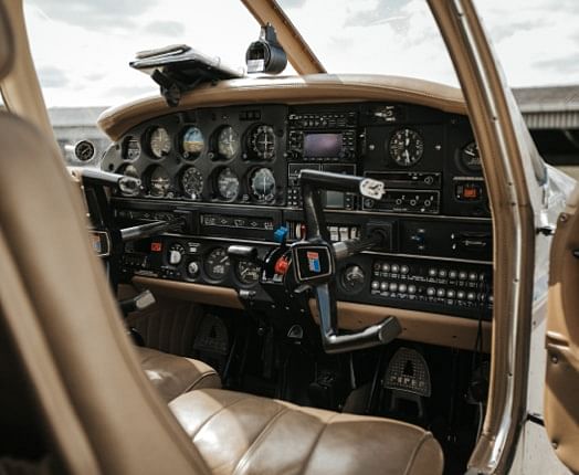 Cockpit of a light aircraft